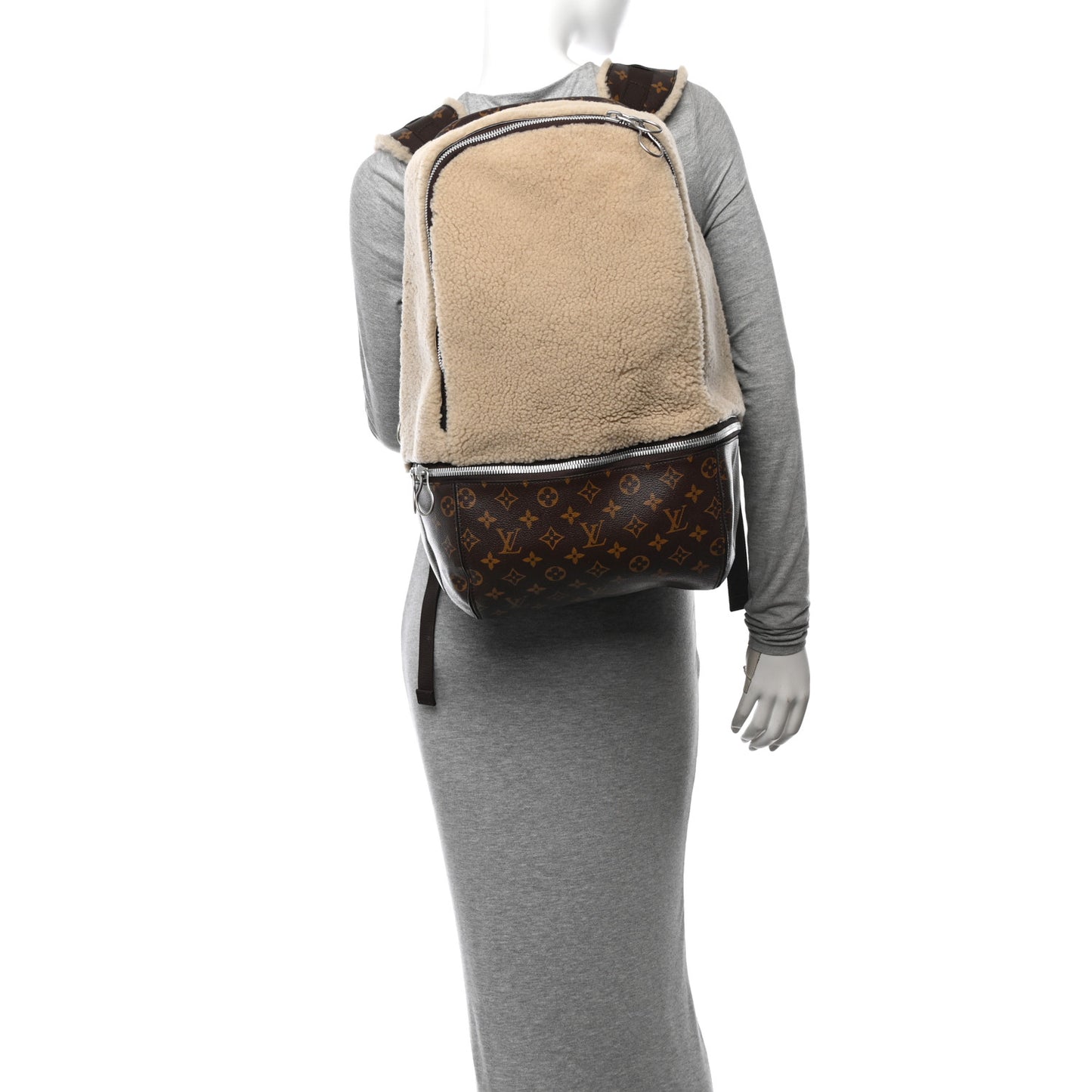 Shearling Monogram Marc Newson Fleece Pack Beige