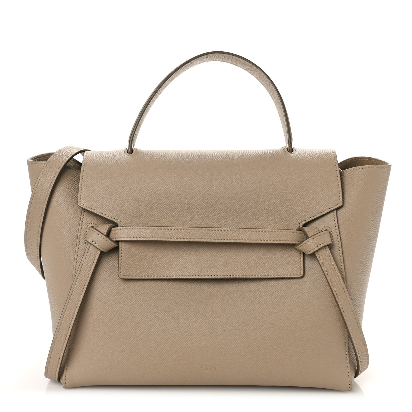 Grained Calfskin Mini Belt Bag Light Taupe
