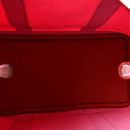 Hermes Toile Militaire Vache Country Garden Party Tote 36 Bubblegum Rouge Duchesse 5 of 9