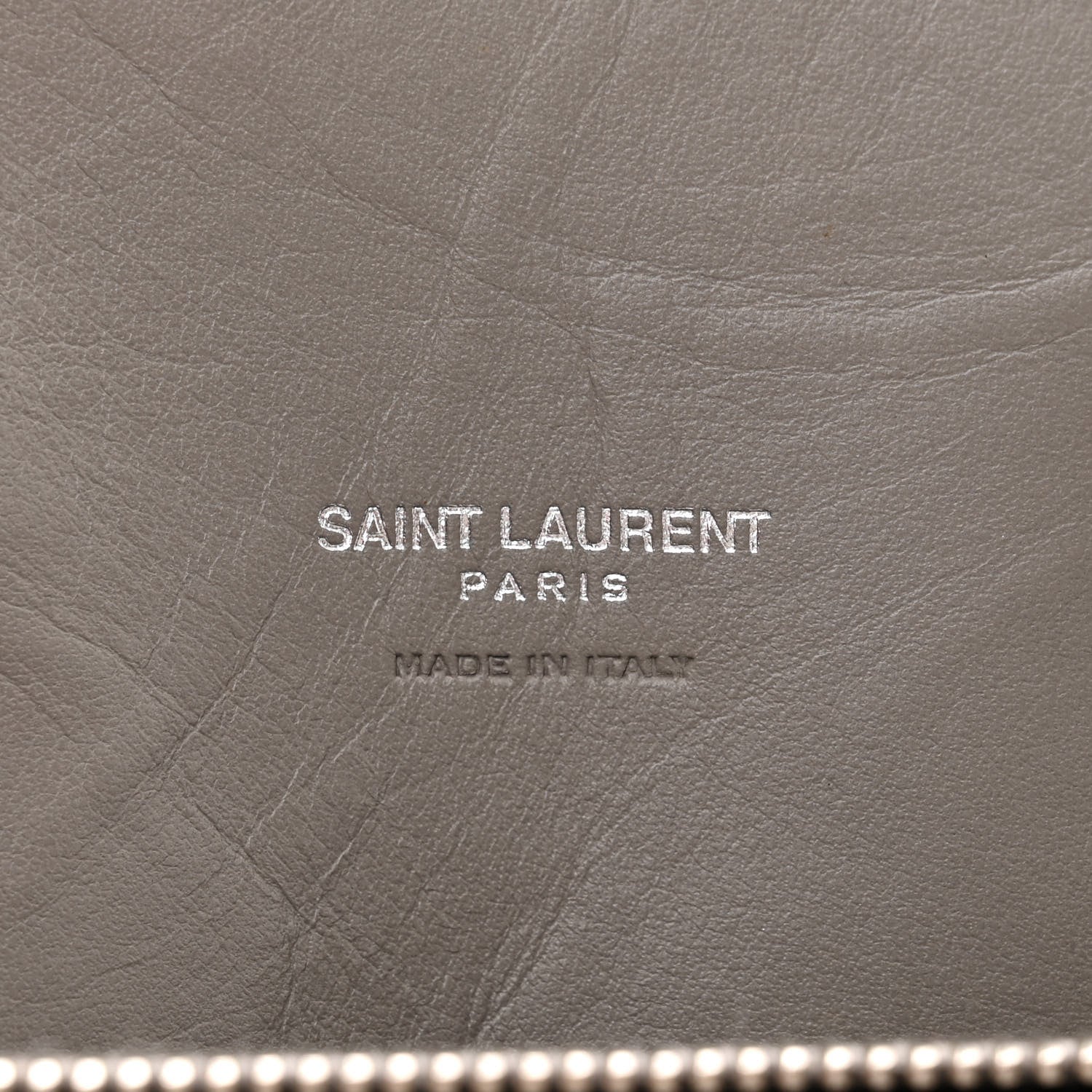 Saint Laurent Grained Calfskin Topstitch Baby Sac De Jour Fog 6 of 12