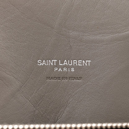 Saint Laurent Grained Calfskin Topstitch Baby Sac De Jour Fog 6 of 12