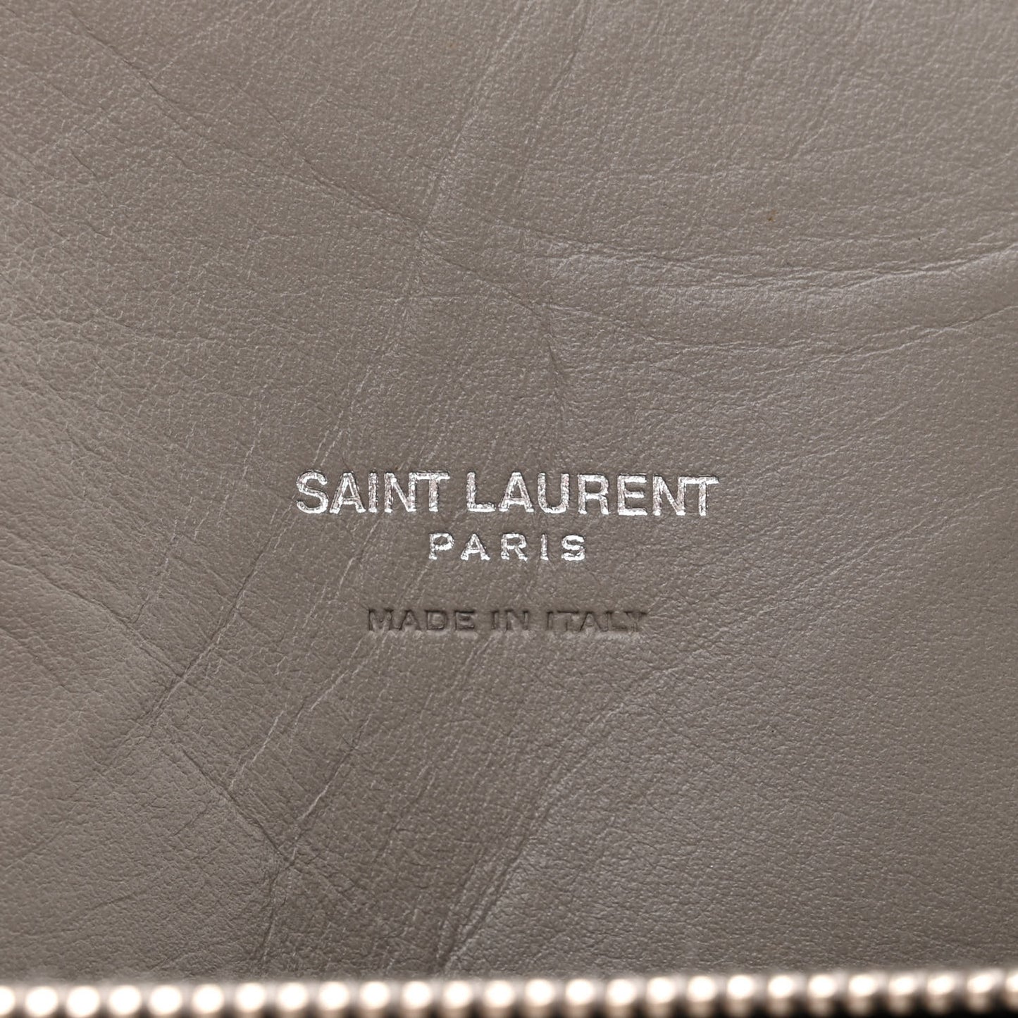 Grained Calfskin Topstitch Baby Sac De Jour Fog