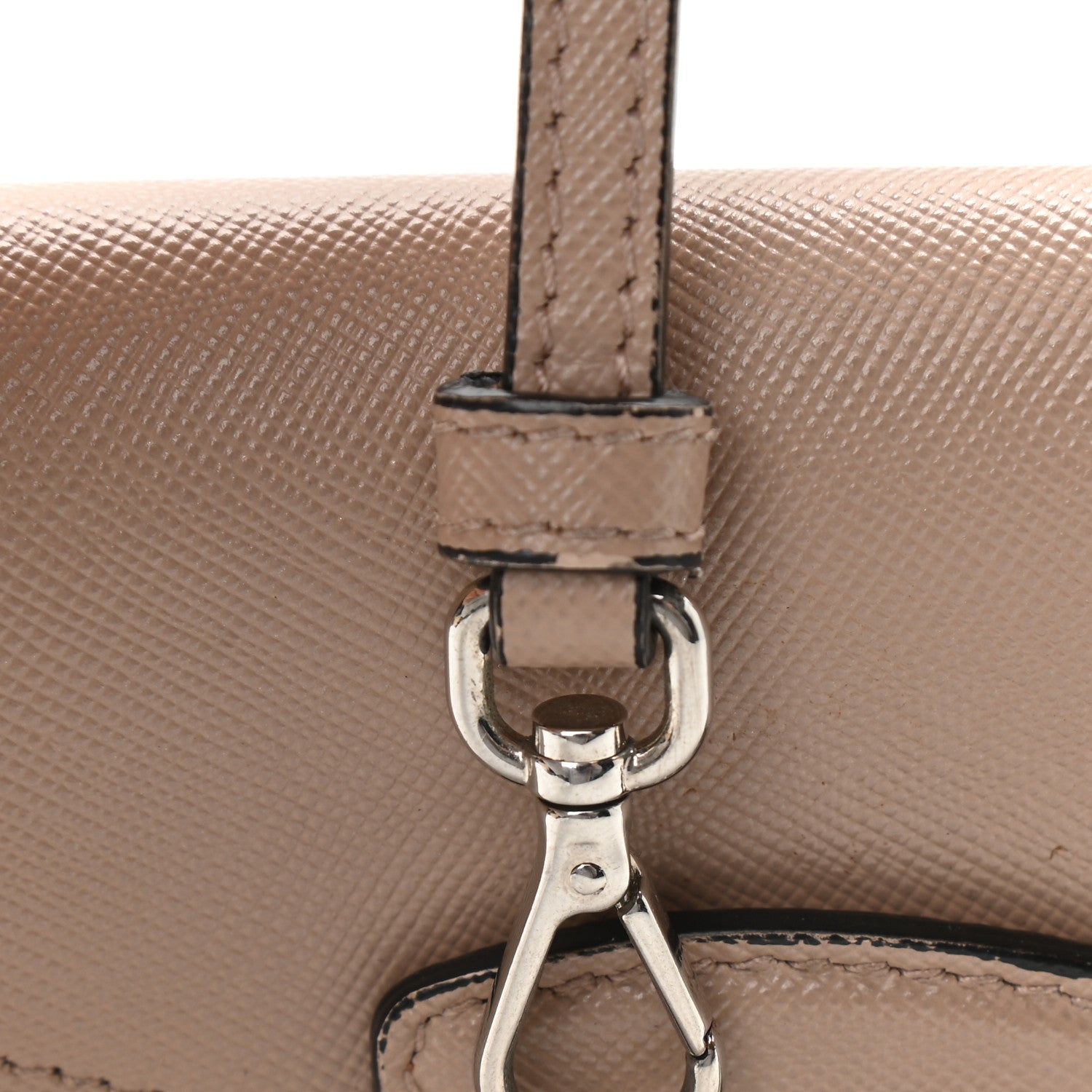 Prada Saffiano Lux Sound Shoulder Bag Cipria 14 of 15