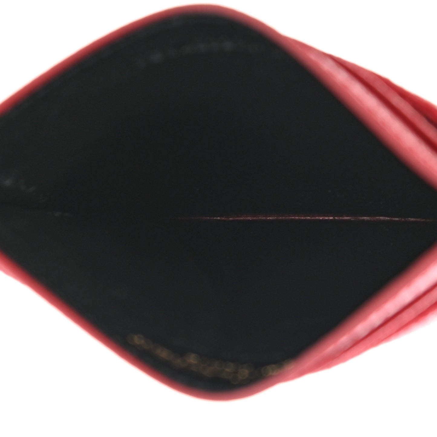 Grain De Poudre Matelasse Chevron Monogram Credit Card Case Rouge Eros