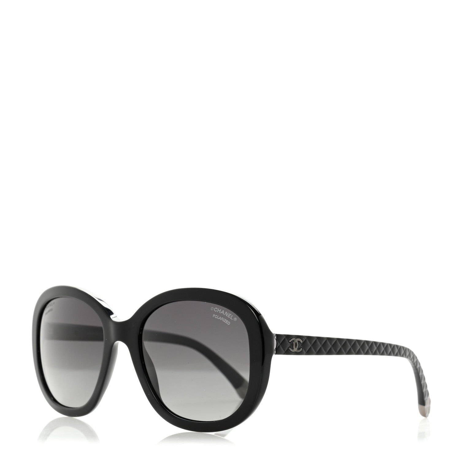 Chanel Acetate Quilted CC Polarized Sunglasses 5328 Black 1 of 10