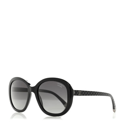 Chanel Acetate Quilted CC Polarized Sunglasses 5328 Black 1 of 10