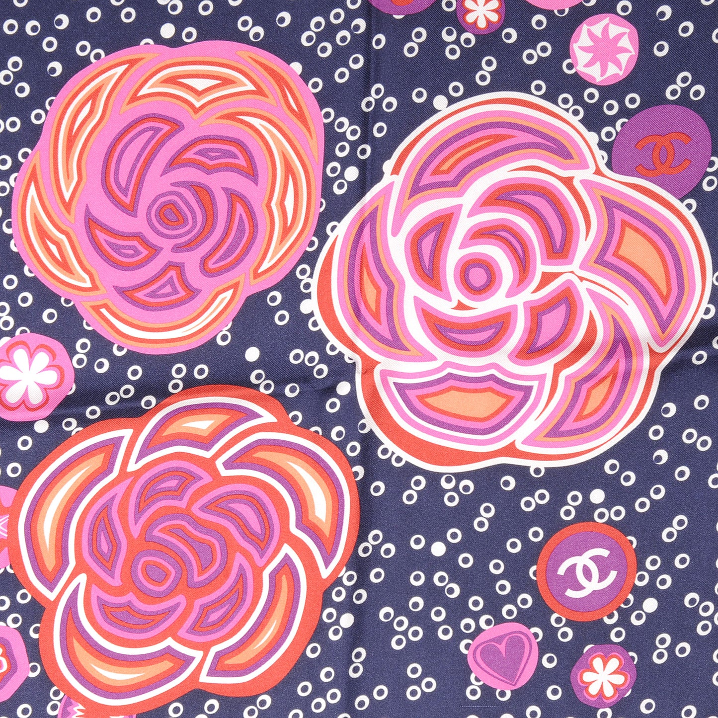 Silk Camellia Flower Scarf
