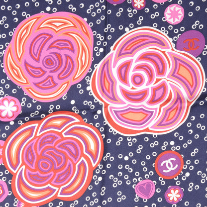 Chanel Silk Camellia Flower Scarf 1 of 9
