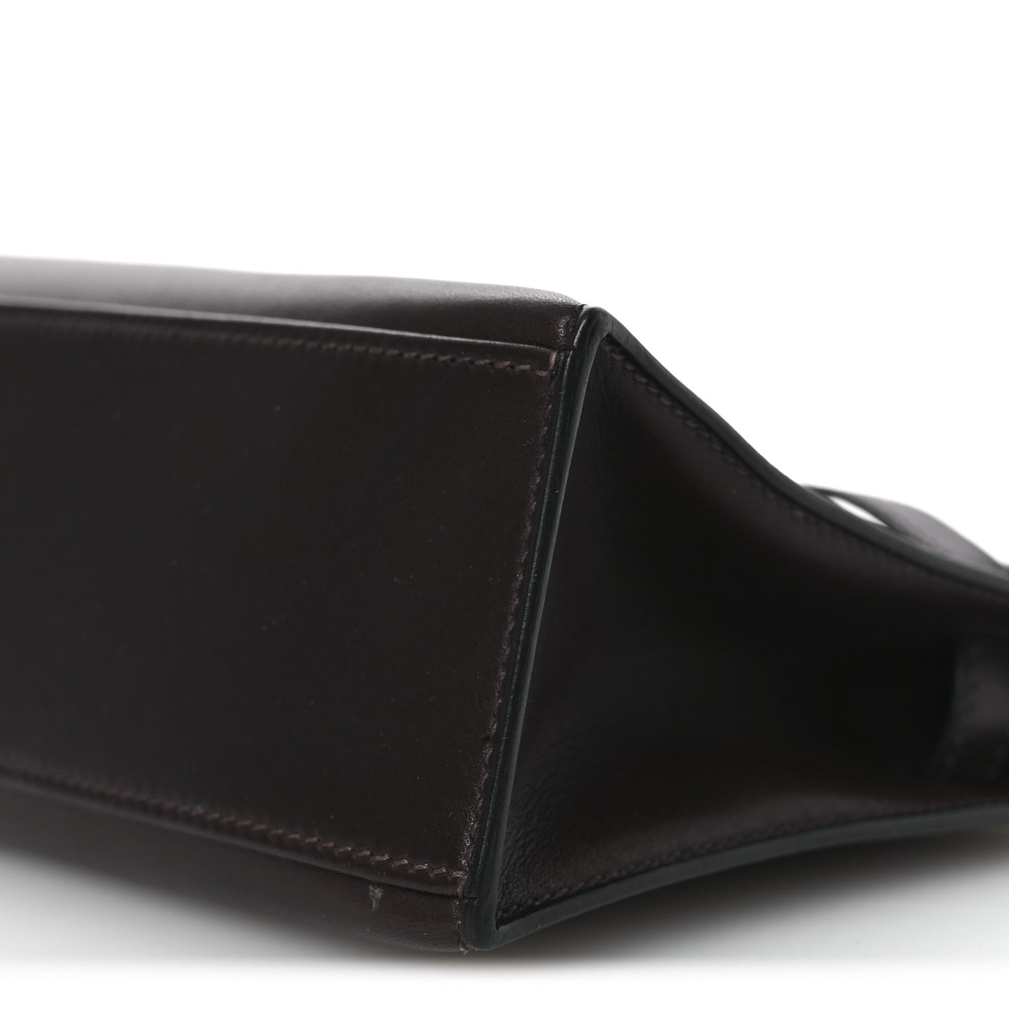 Tadelakt Kelly Pochette Clutch Chocolate