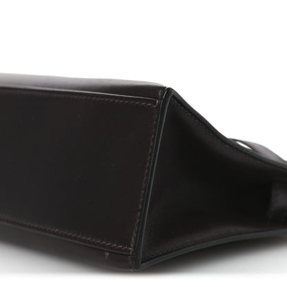 Hermes Tadelakt Kelly Pochette Clutch Chocolate 10 of 13