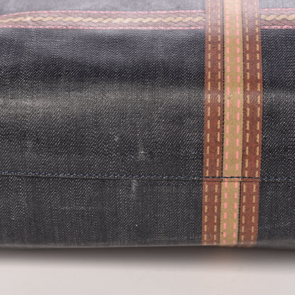 Fendi Coated Canvas Calfskin Romano Selleria Borghese Print Special Shopping Tote Blue Rosa 21 of 22