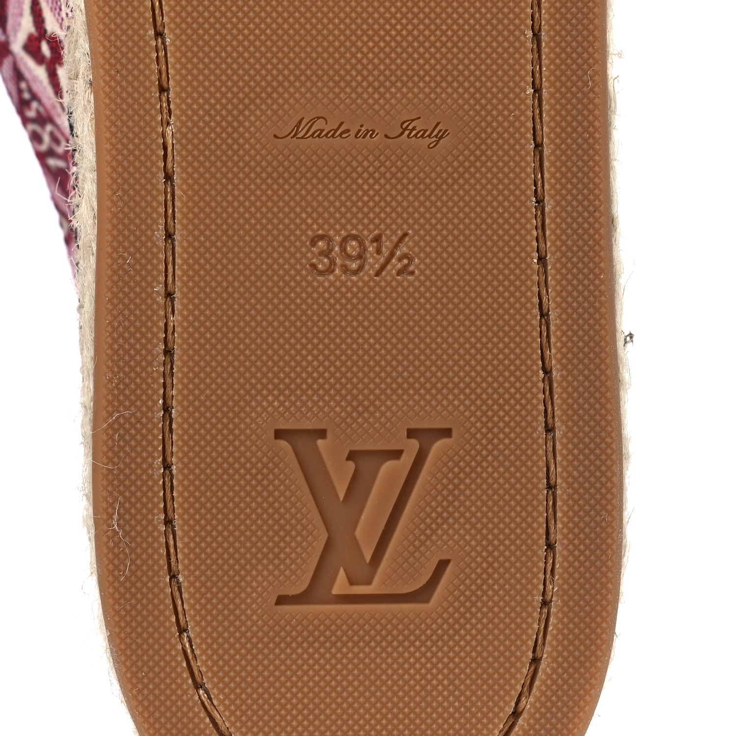 Louis Vuitton Jacquard Since 1854 Starboard Espadrille Flats 39.5 Bordeaux 7 of 8