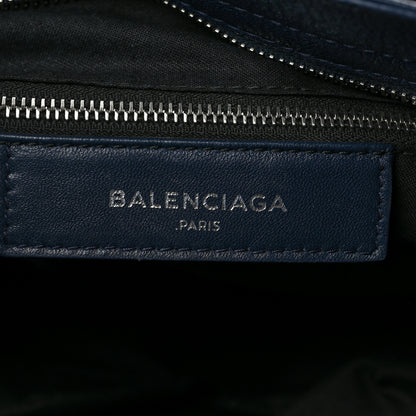 Balenciaga Chevre Silver Metallic Edge Hardware Velo Bleu Nuit Dark Sea 5 of 8