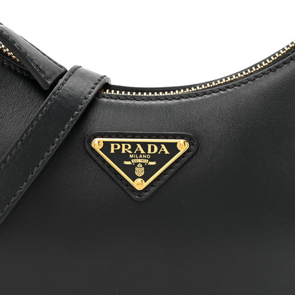 Prada Soft Calfskin Mini Arque Shoulder Bag Black 7 of 9