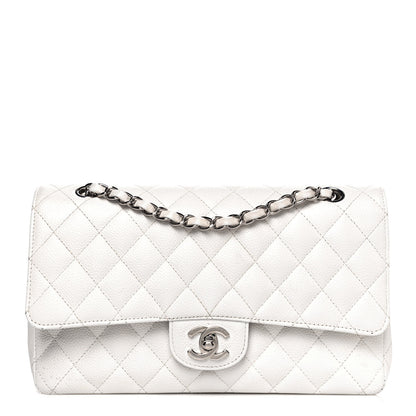Chanel Caviar Quilted Medium Double Flap White 1 of 16