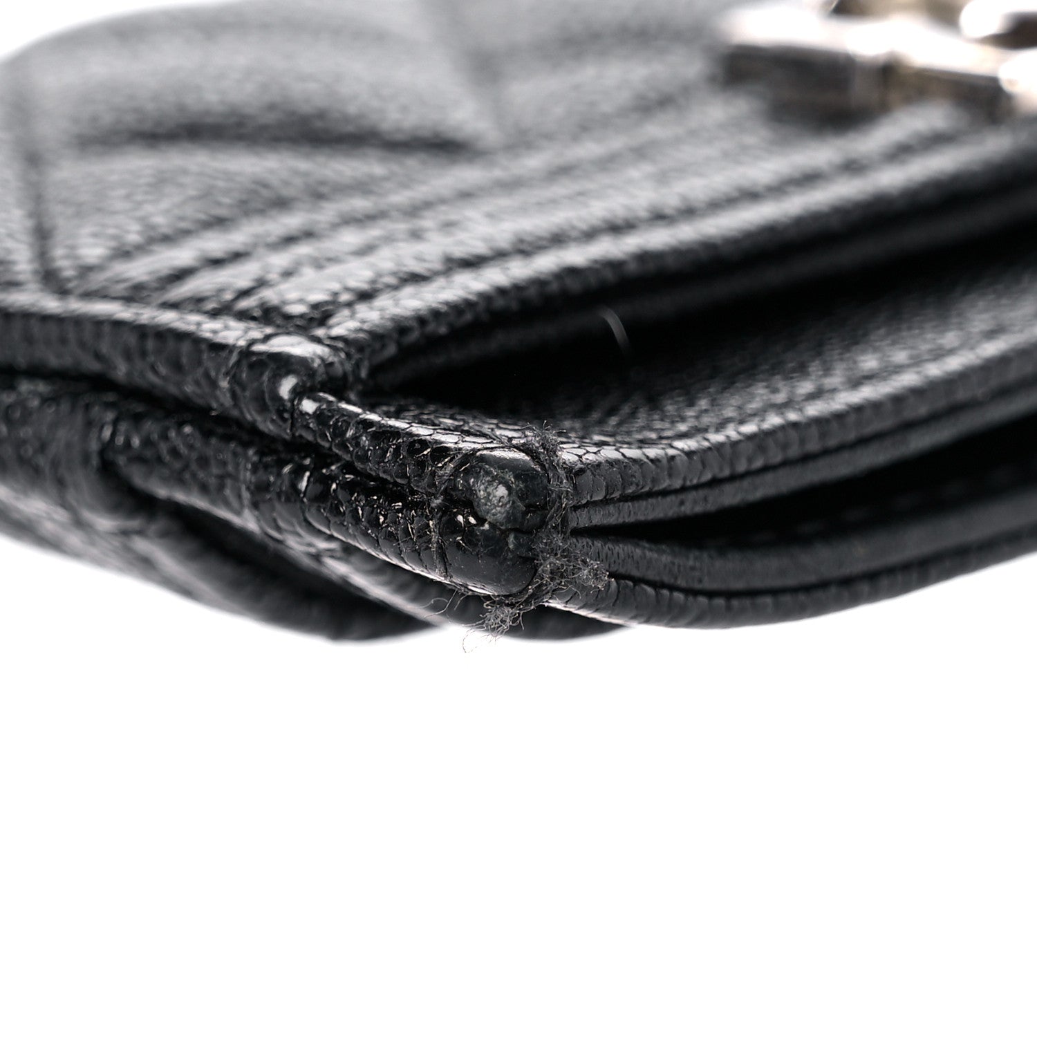Chanel Caviar Quilted Boy Card Holder Black 15 of 16