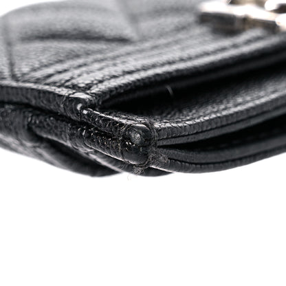 Chanel Caviar Quilted Boy Card Holder Black 15 of 16