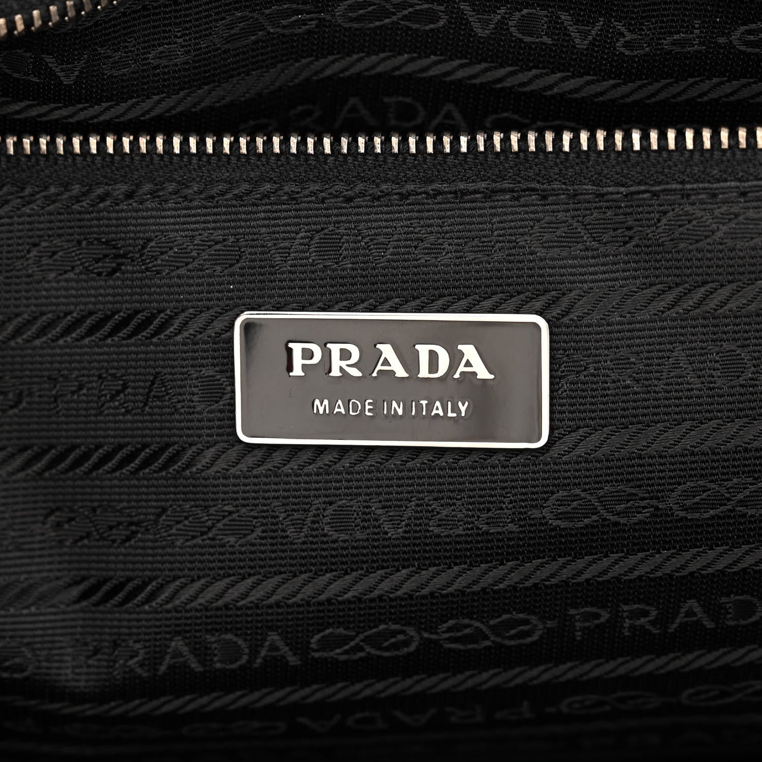 Prada Tessuto Nylon Soft Calfskin Shoulder Bag Black 6 of 10