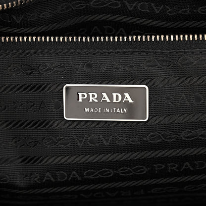 Prada Tessuto Nylon Soft Calfskin Shoulder Bag Black 6 of 10