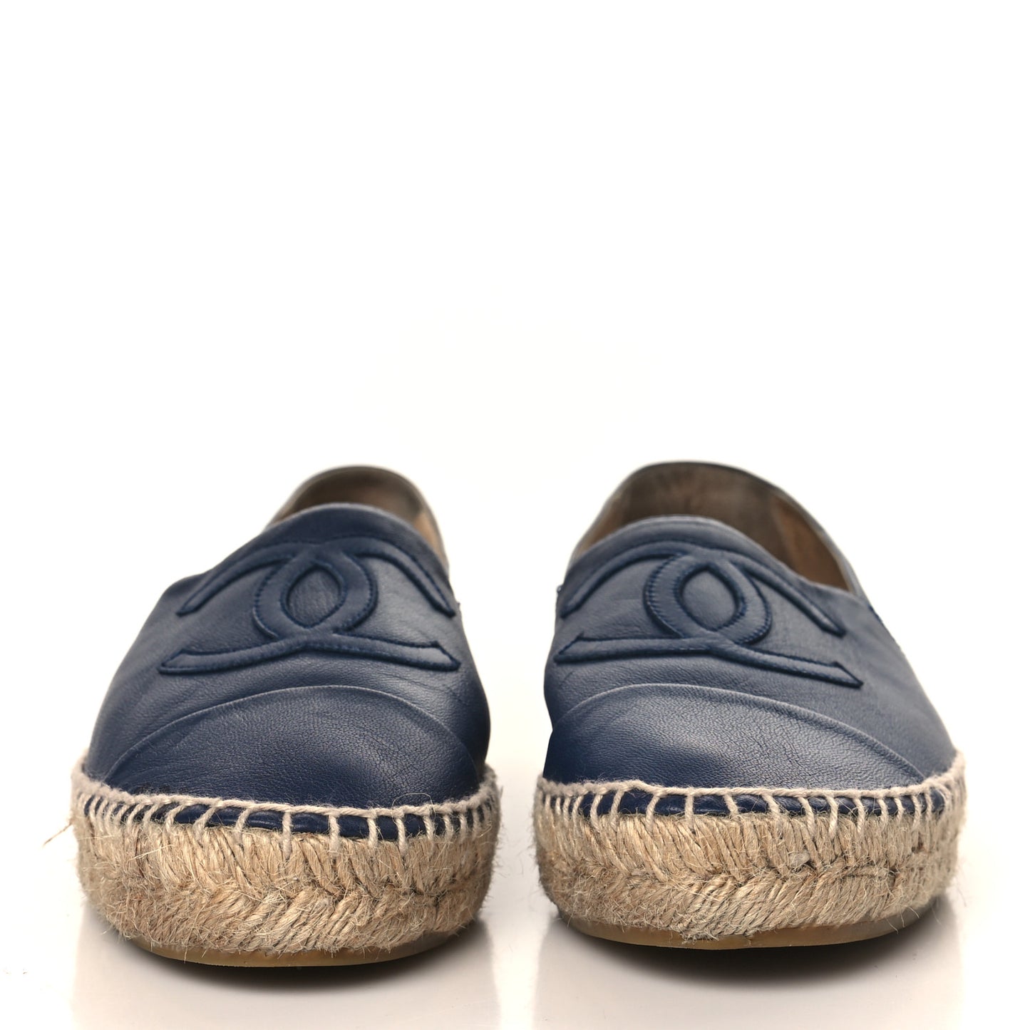 Lambskin CC Espadrilles 38 Dark Navy
