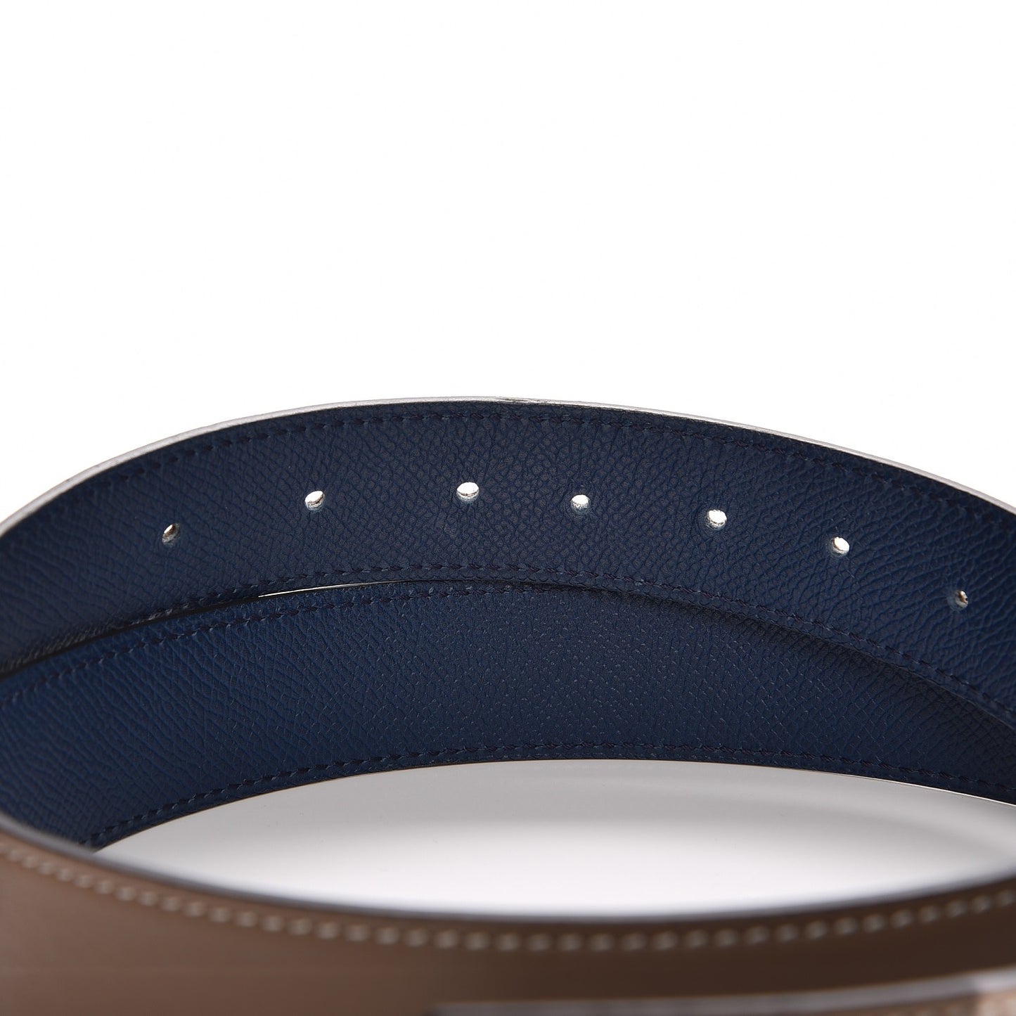 Swift Epsom 32mm Belt Strap 80 Etoupe Bleu de Malte