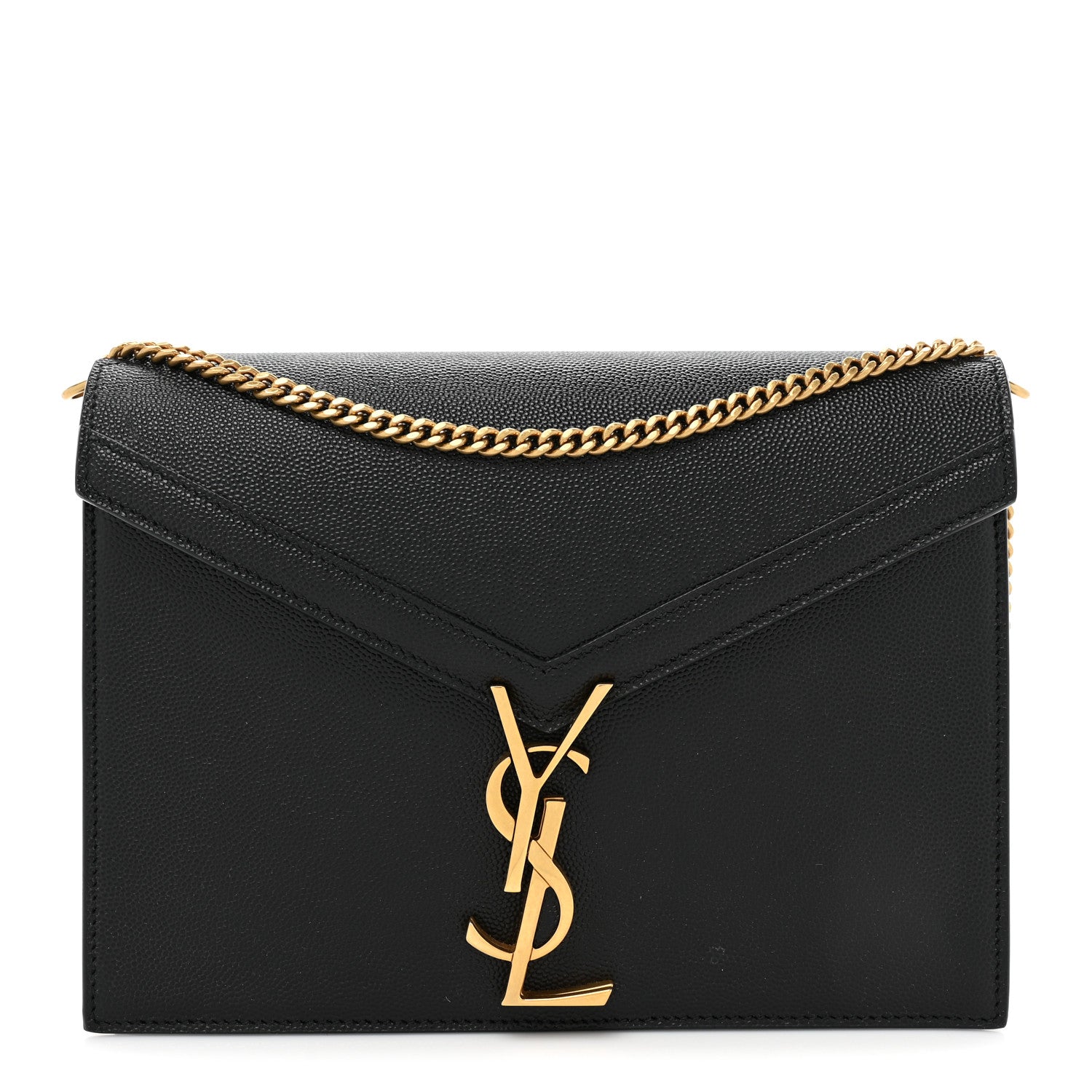 Saint Laurent Grain De Poudre Monogram Cassandra Clasp Bag Black 1 of 13