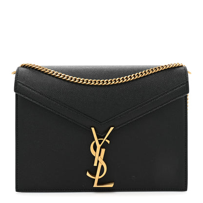 Saint Laurent Grain De Poudre Monogram Cassandra Clasp Bag Black 1 of 13