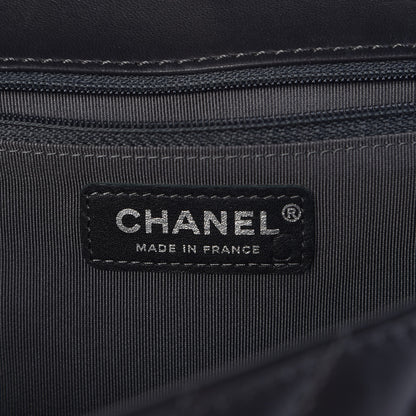 Chanel Lambskin Surpique Chevron Medium Single Flap Grey 4 of 8
