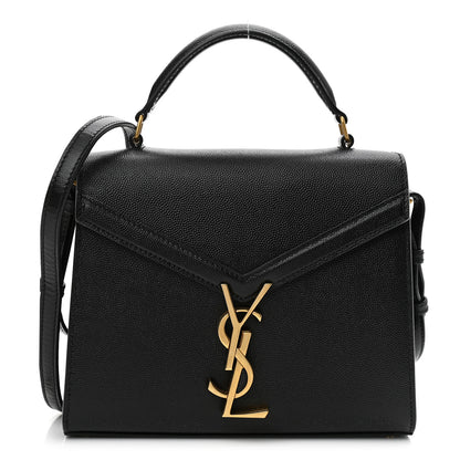 Saint Laurent Grain de Poudre Mini Classic Monogram Cassandra Top Handle Black 1 of 9