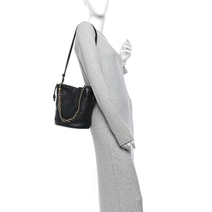 Loewe Mellow Nappa Donut Chain Mini Flamenco Knot Clutch Black 2 of 9