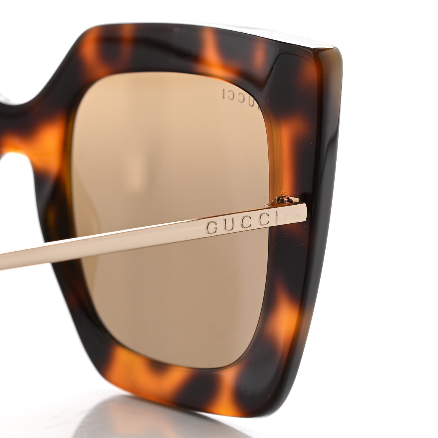 Gucci Acetate Oversize Square Frame GG0435S Sunglasses Havana 5 of 9