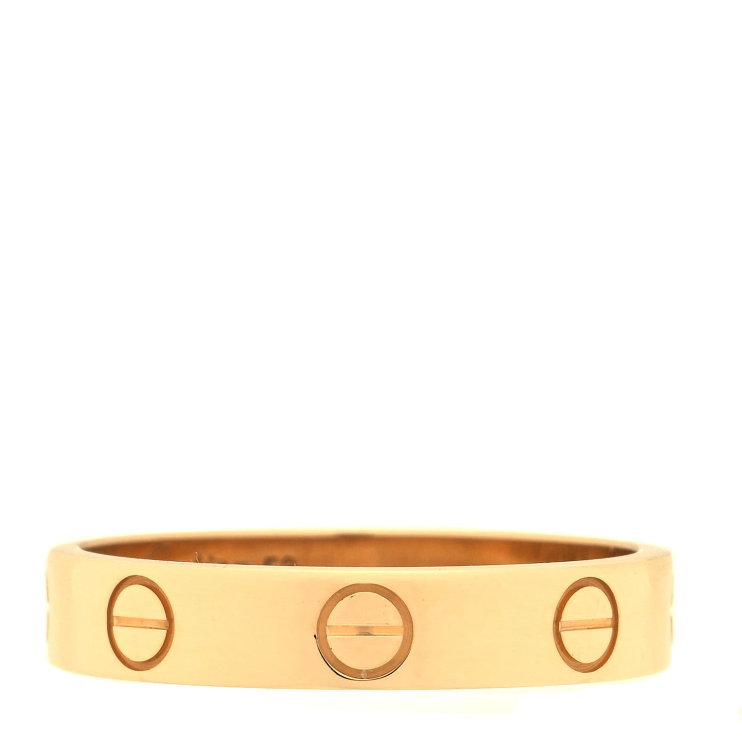 18K Yellow Gold 3.5mm LOVE Wedding Band Ring 53 6.5