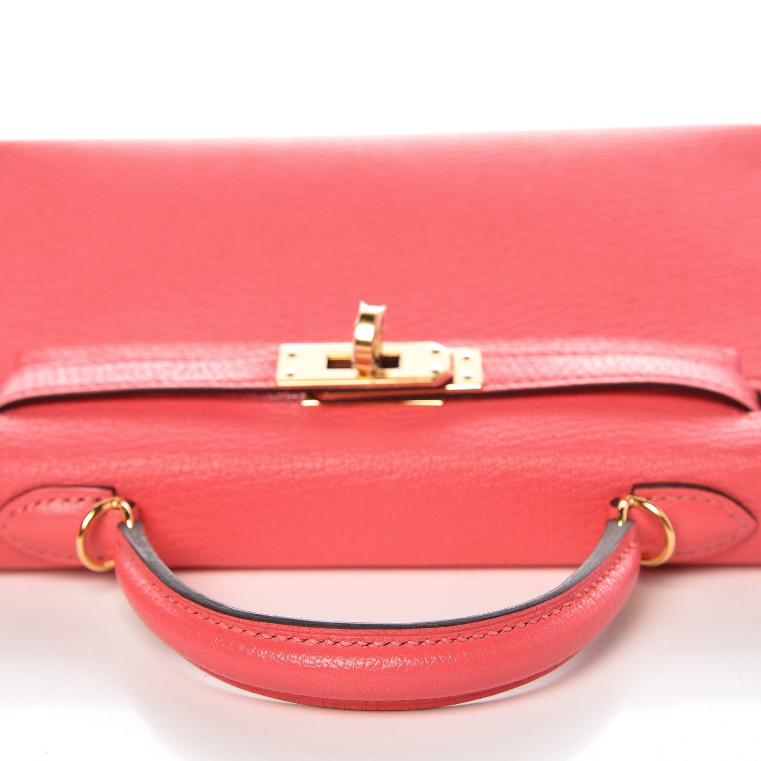 Hermes Chevre Mysore Mini Kelly Sellier 20 Rose Lipstick 26 of 29