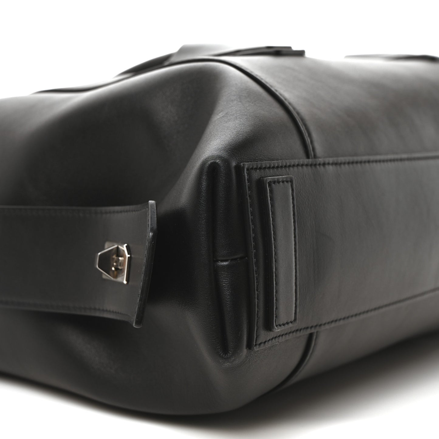 Smooth Calfskin Medium Antigona Lock Duffle Bag Black