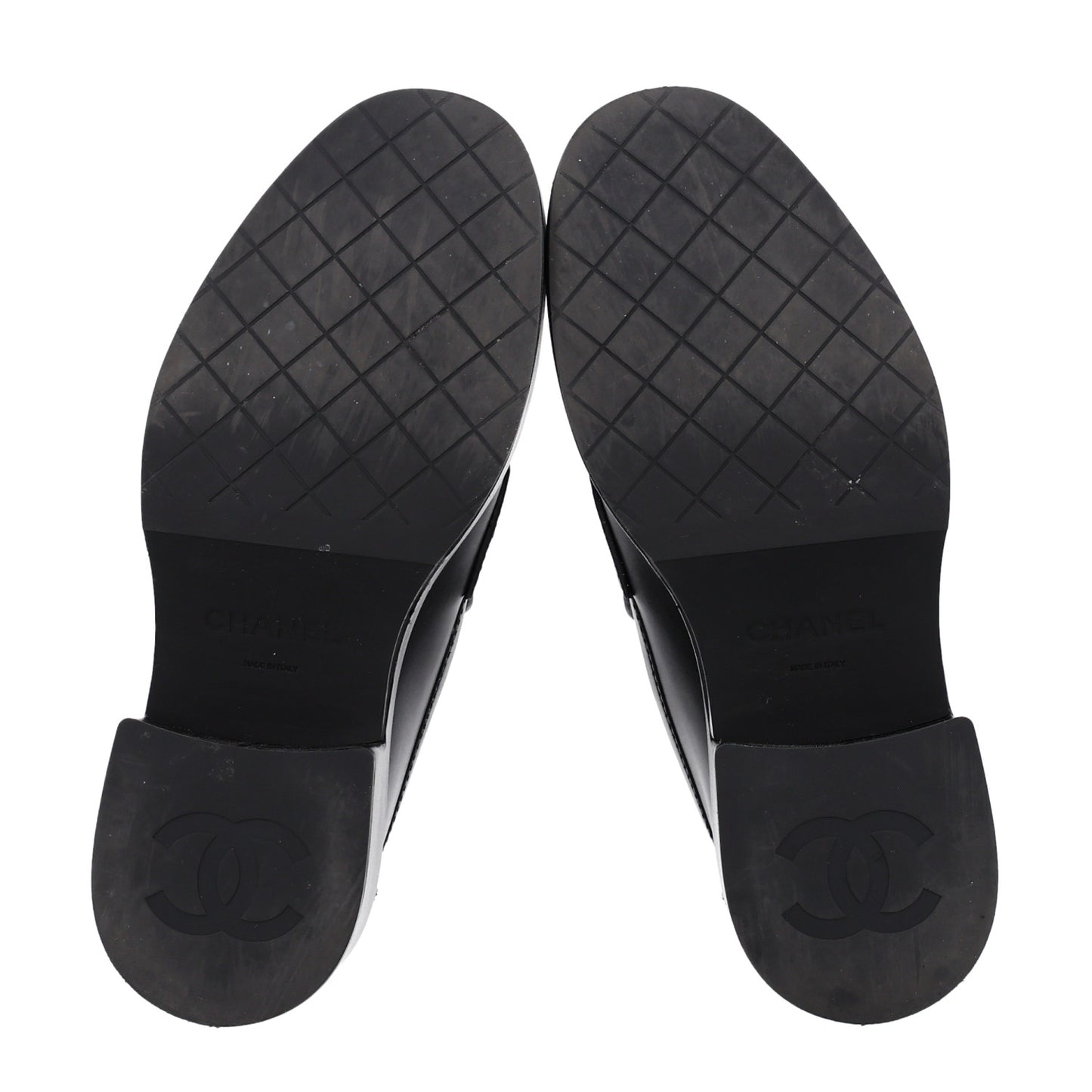 Calfskin CC Platform Loafers 36.5 Black