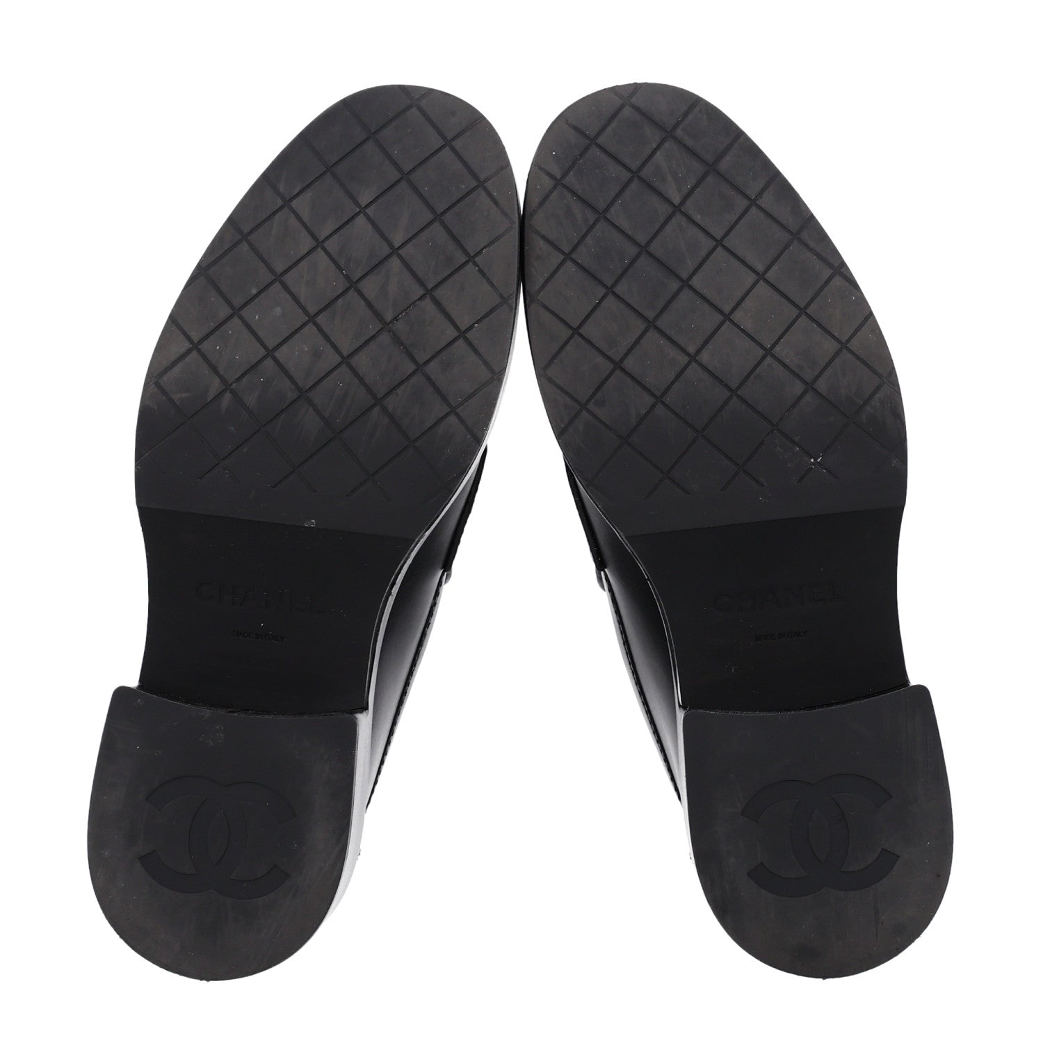 Chanel Calfskin CC Platform Loafers 36.5 Black 7 of 10