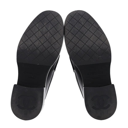 Chanel Calfskin CC Platform Loafers 36.5 Black 7 of 10