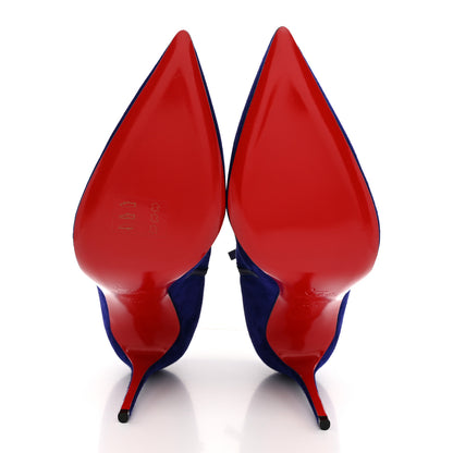 Christian Louboutin Veau Velour Booty Chain 100 Ankle Boots 40.5 Night 6 of 10