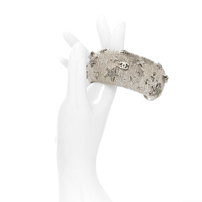 Chanel Crystal Star CC Cuff Silver 2 of 4