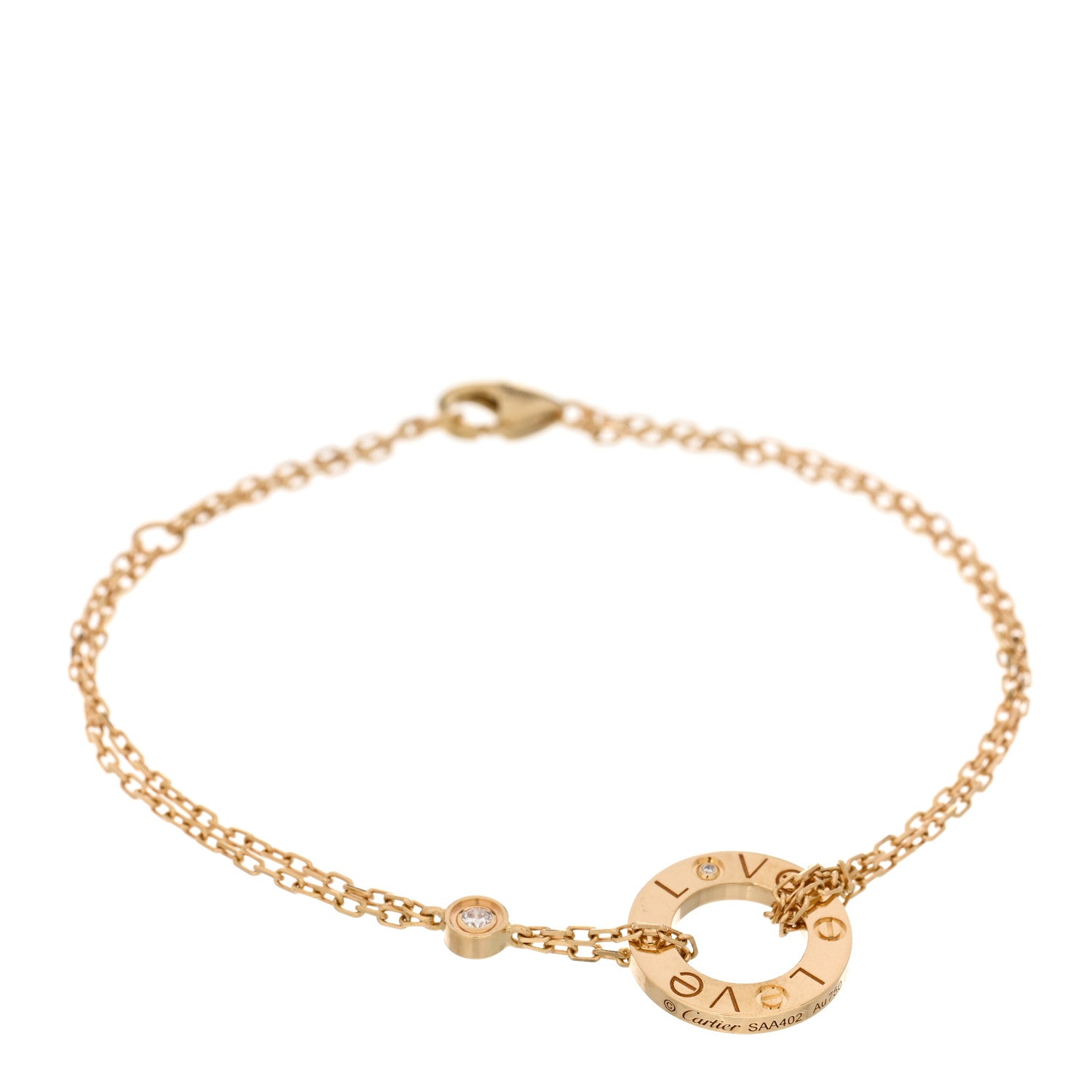Cartier 18K Yellow Gold Diamond Love Bracelet 1 of 4