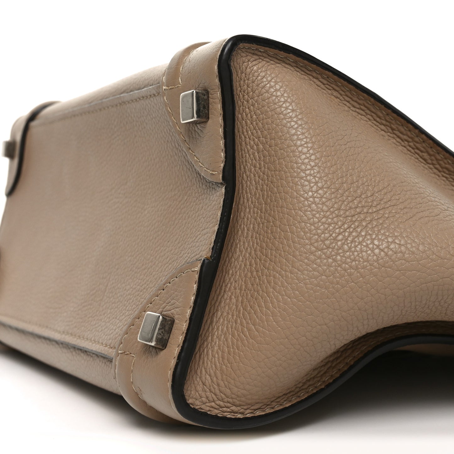 Drummed Calfskin Micro Luggage Dune