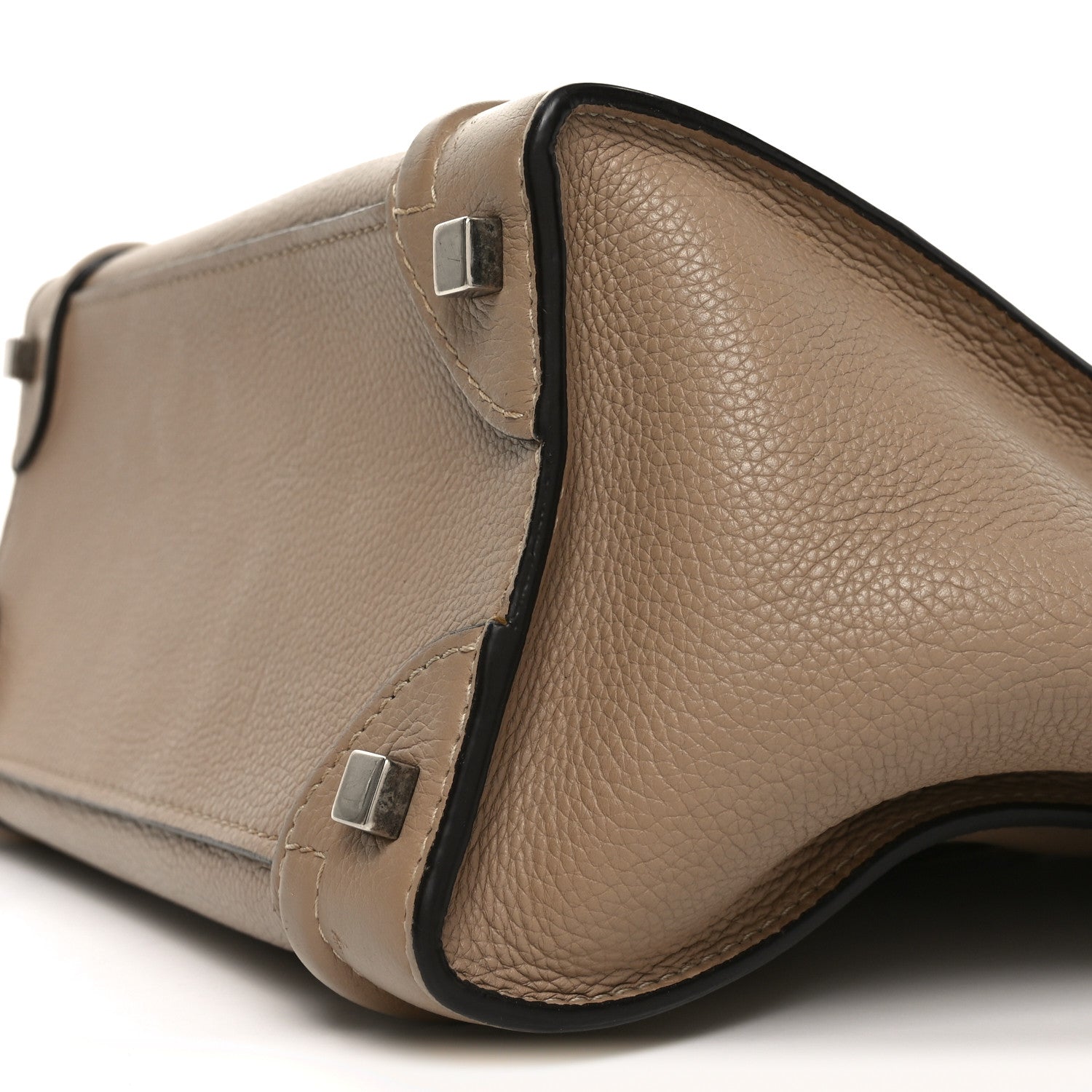 Celine Drummed Calfskin Micro Luggage Dune 9 of 9