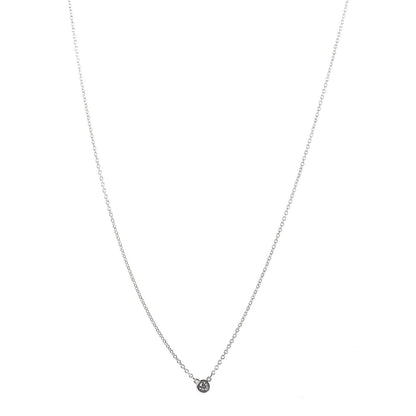 Tiffany Sterling Silver Diamond .05ct Elsa Peretti Diamonds by the Yard Pendant Necklace 1 of 6