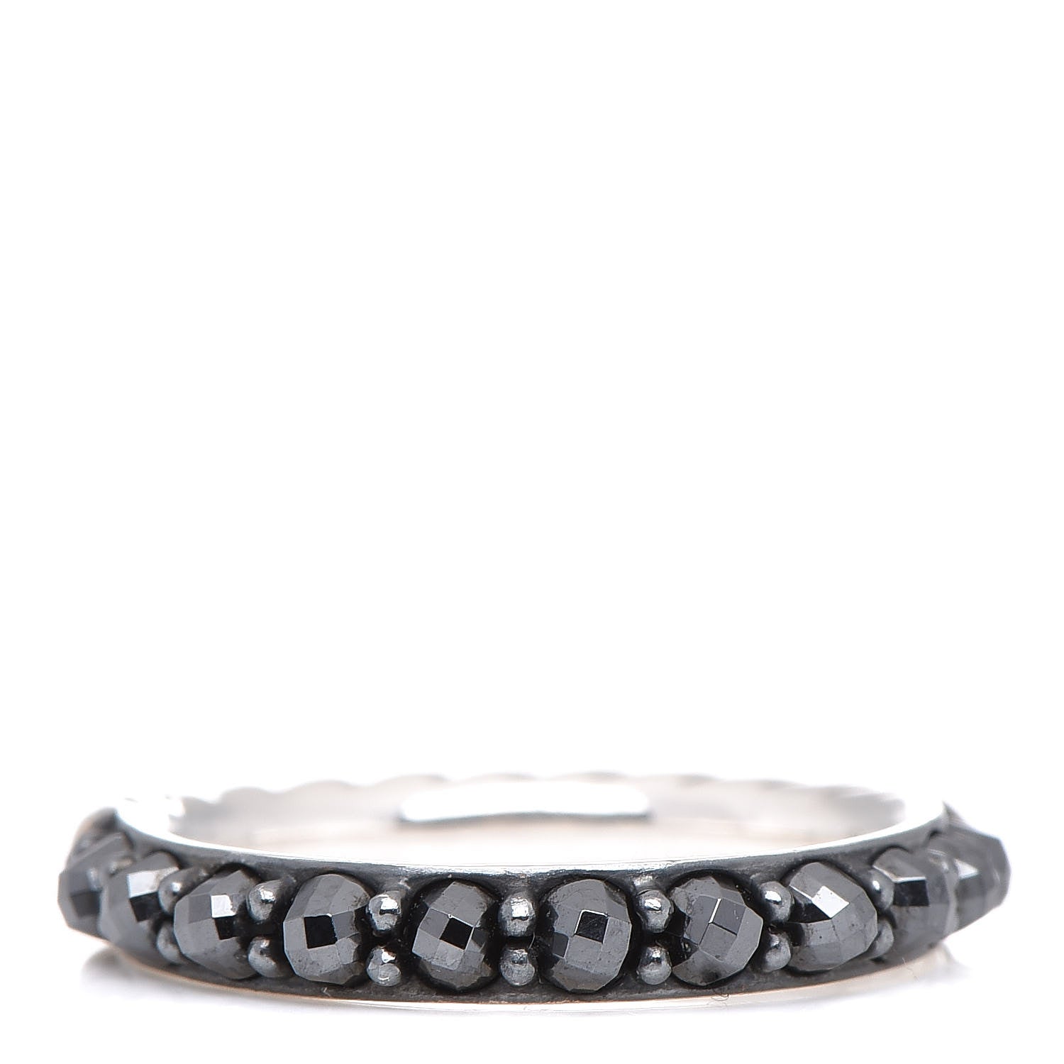 David Yurman Sterling Silver Hematine Cable Berries Ring 49 5 1 of 5