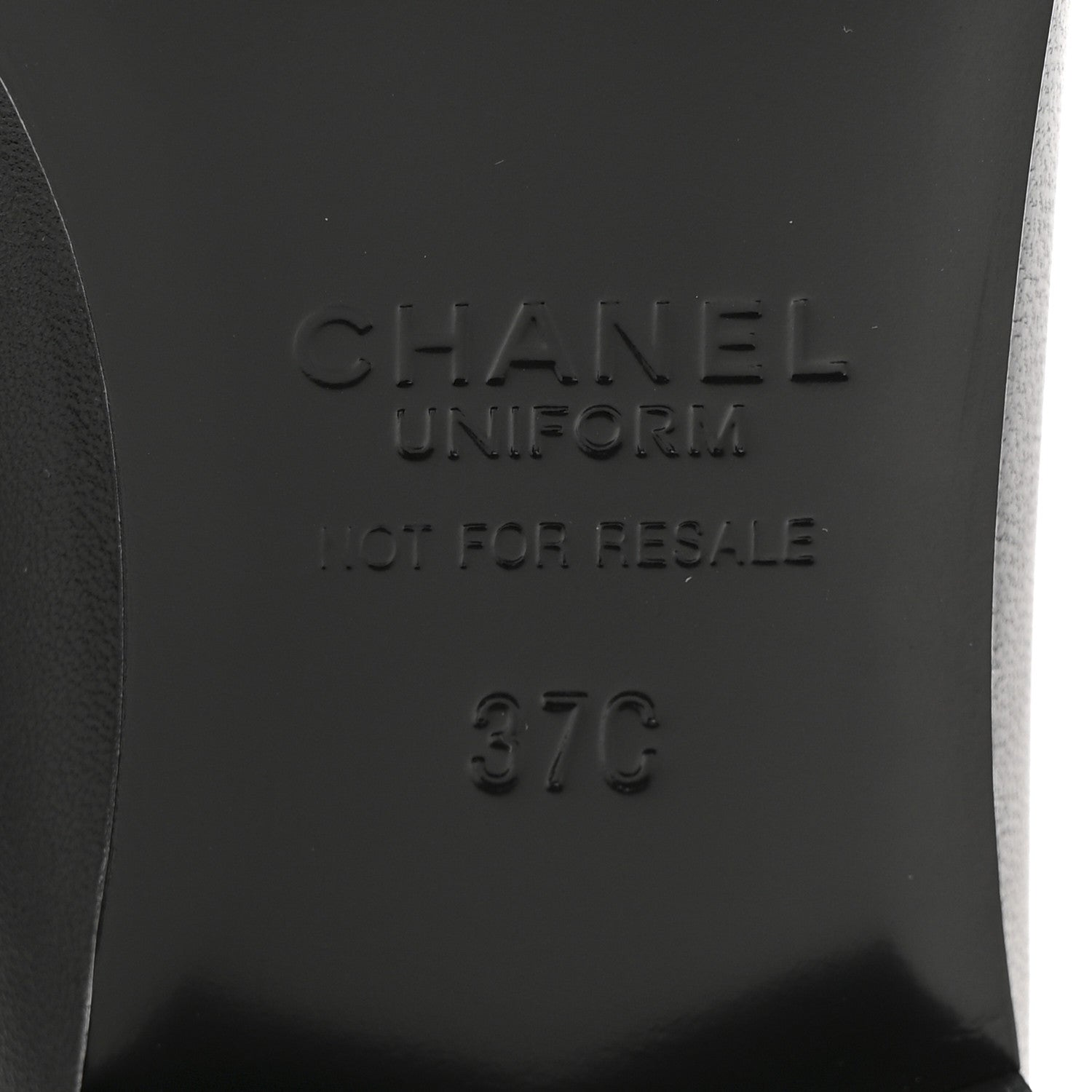 Chanel Calfskin Womens Stitched CC Loafers 37 Black 10 of 11