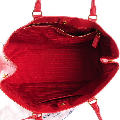 Prada Saffiano Lux Large Tote Fuoco 6 of 10
