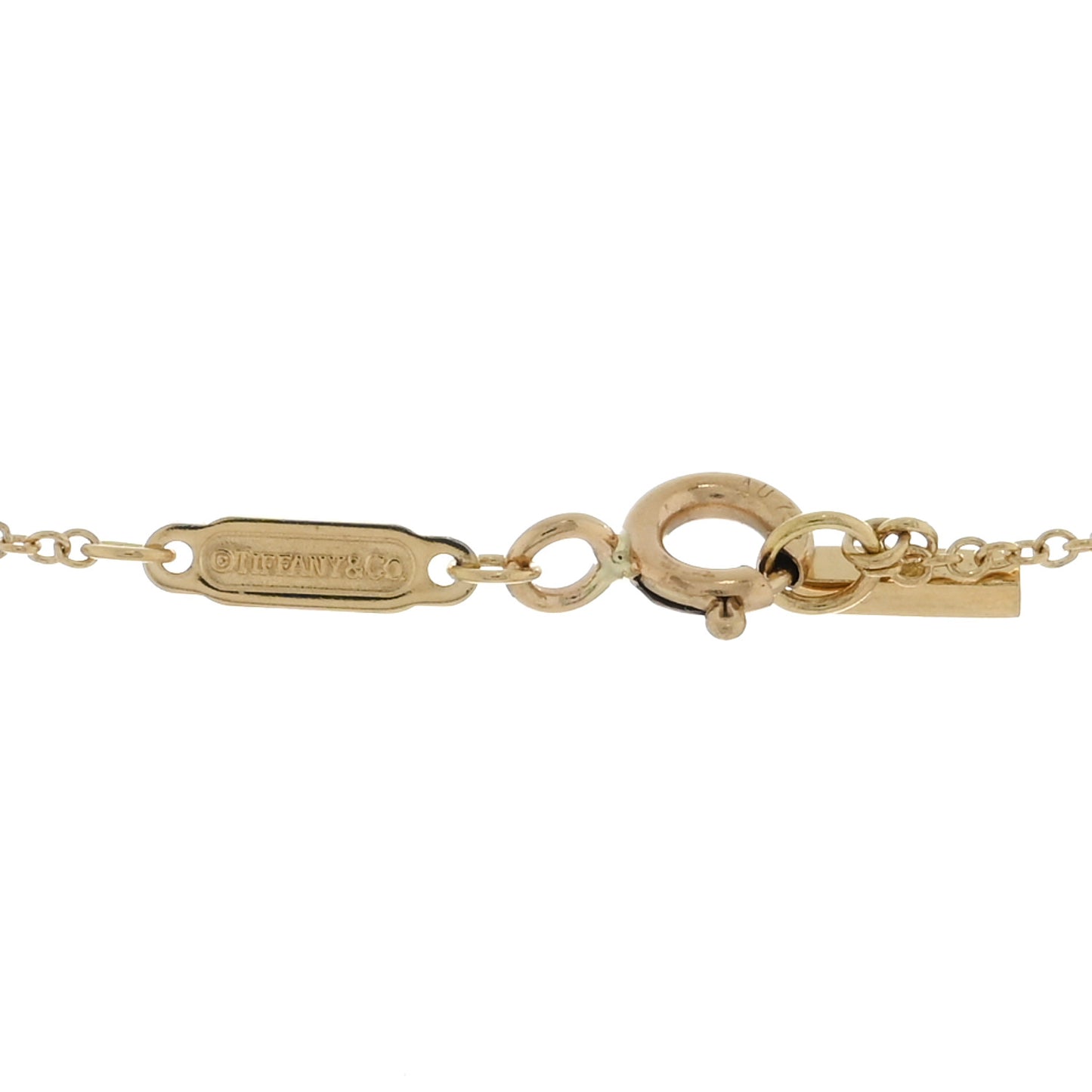 18K Yellow Gold Large T Smile Pendant Necklace