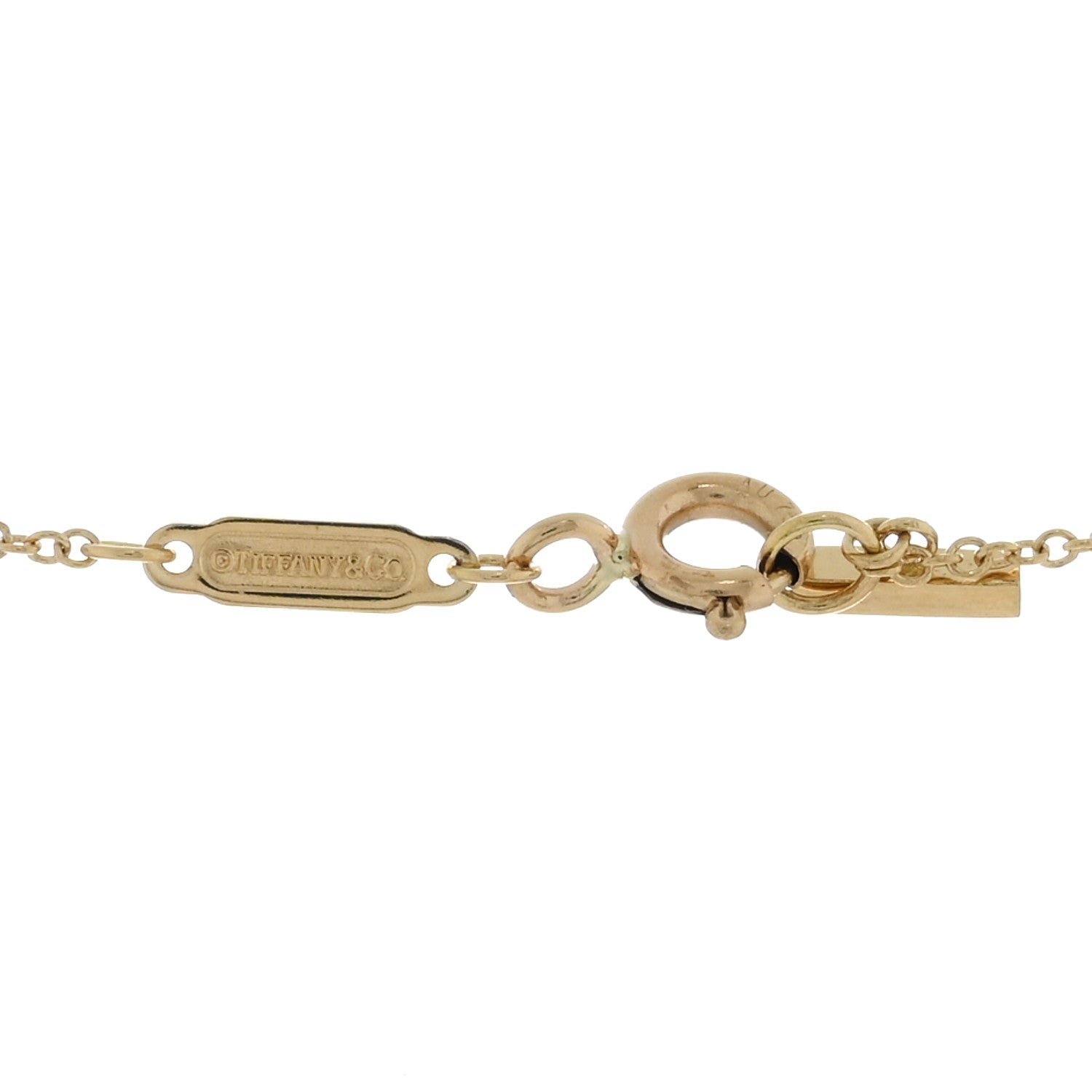 Tiffany 18K Yellow Gold Large T Smile Pendant Necklace 4 of 4