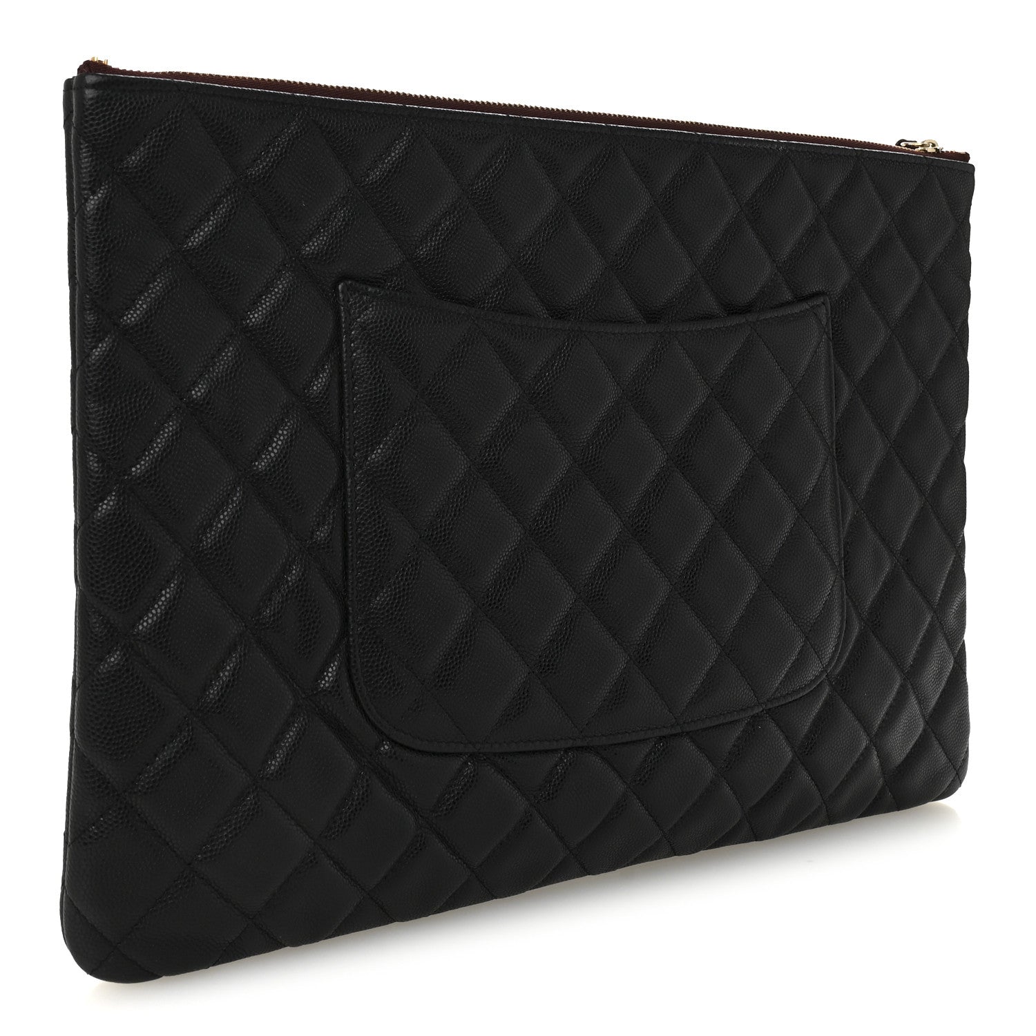 Chanel Caviar Quilted Large Cosmetic Case Black 3 of 7