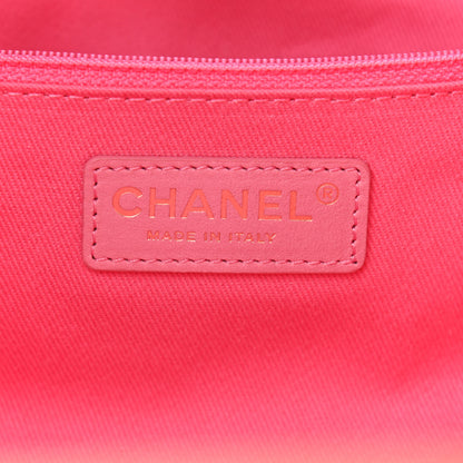Chanel Straw Raffia Calfskin Striped Large Deauville Tote Black Beige Ivory 6 of 11